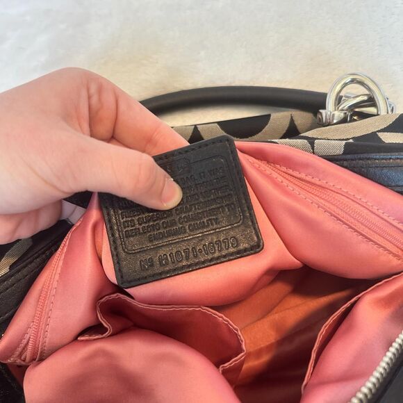 Coach Black and Grey Satchel Bag - Style 16779 - Picture 6 of 8